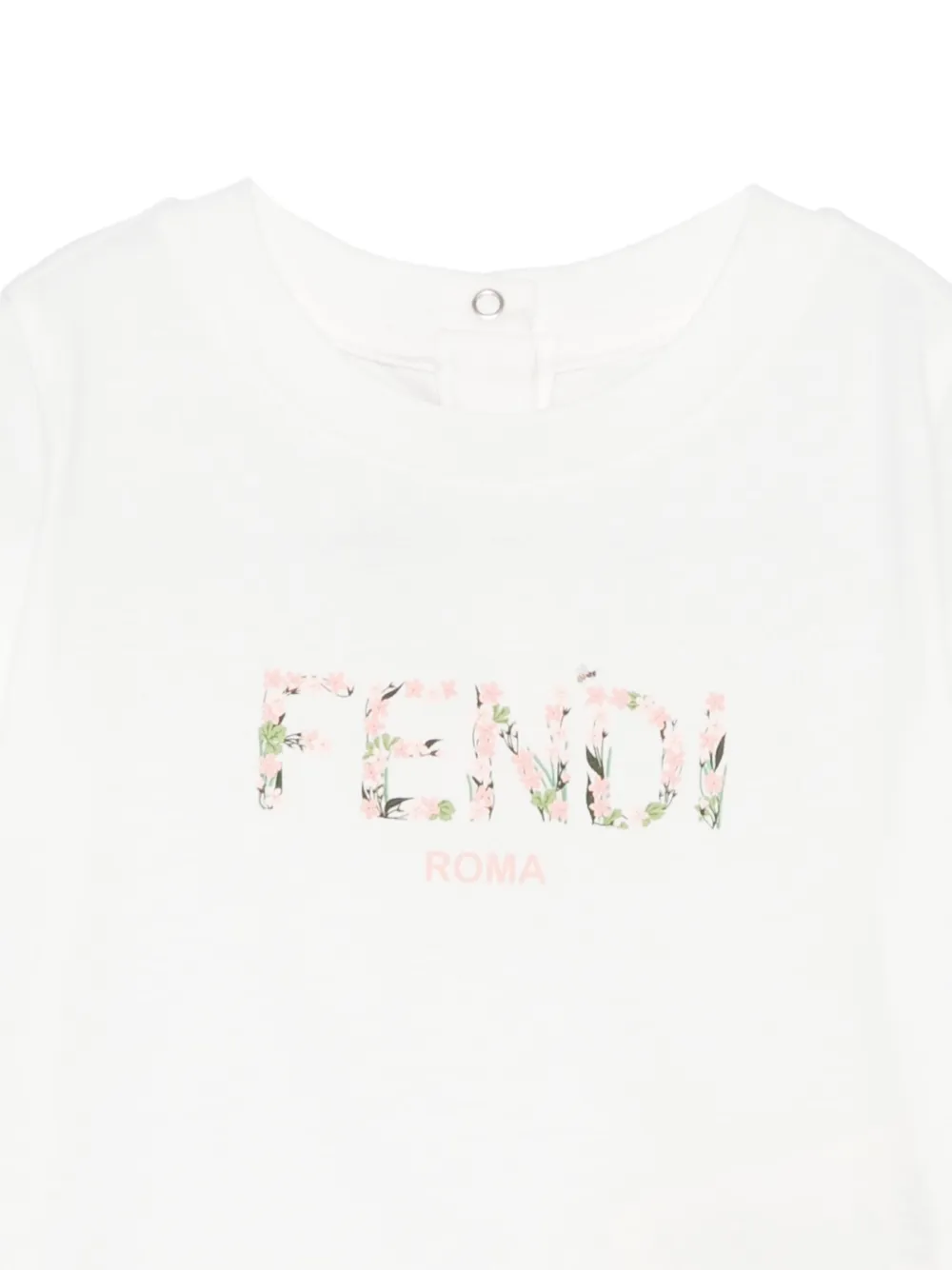 Fendi Kids T-shirt met logoprint Wit