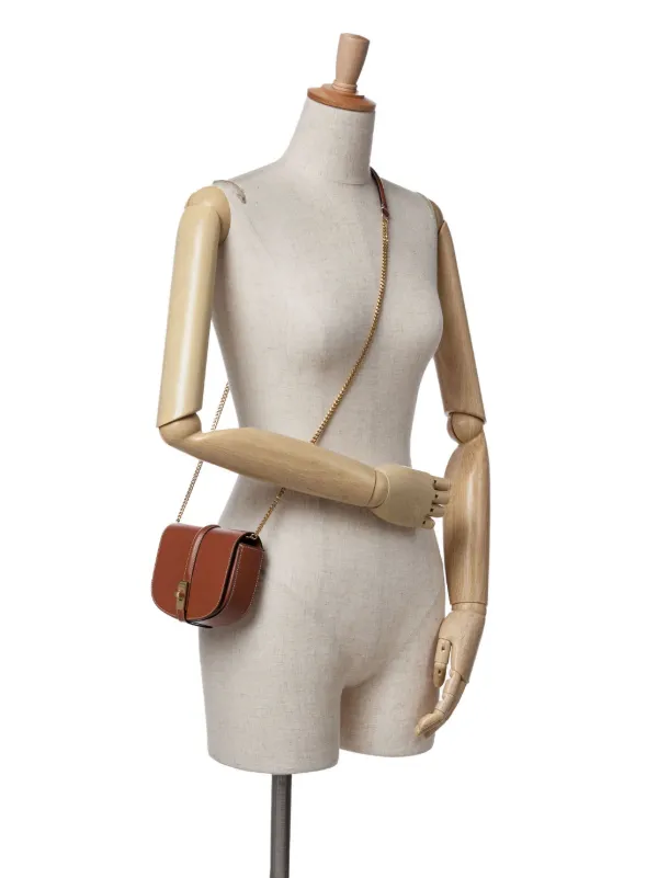 Celine Pre-Owned 2022 Small Leather Besace 16 Wallet On