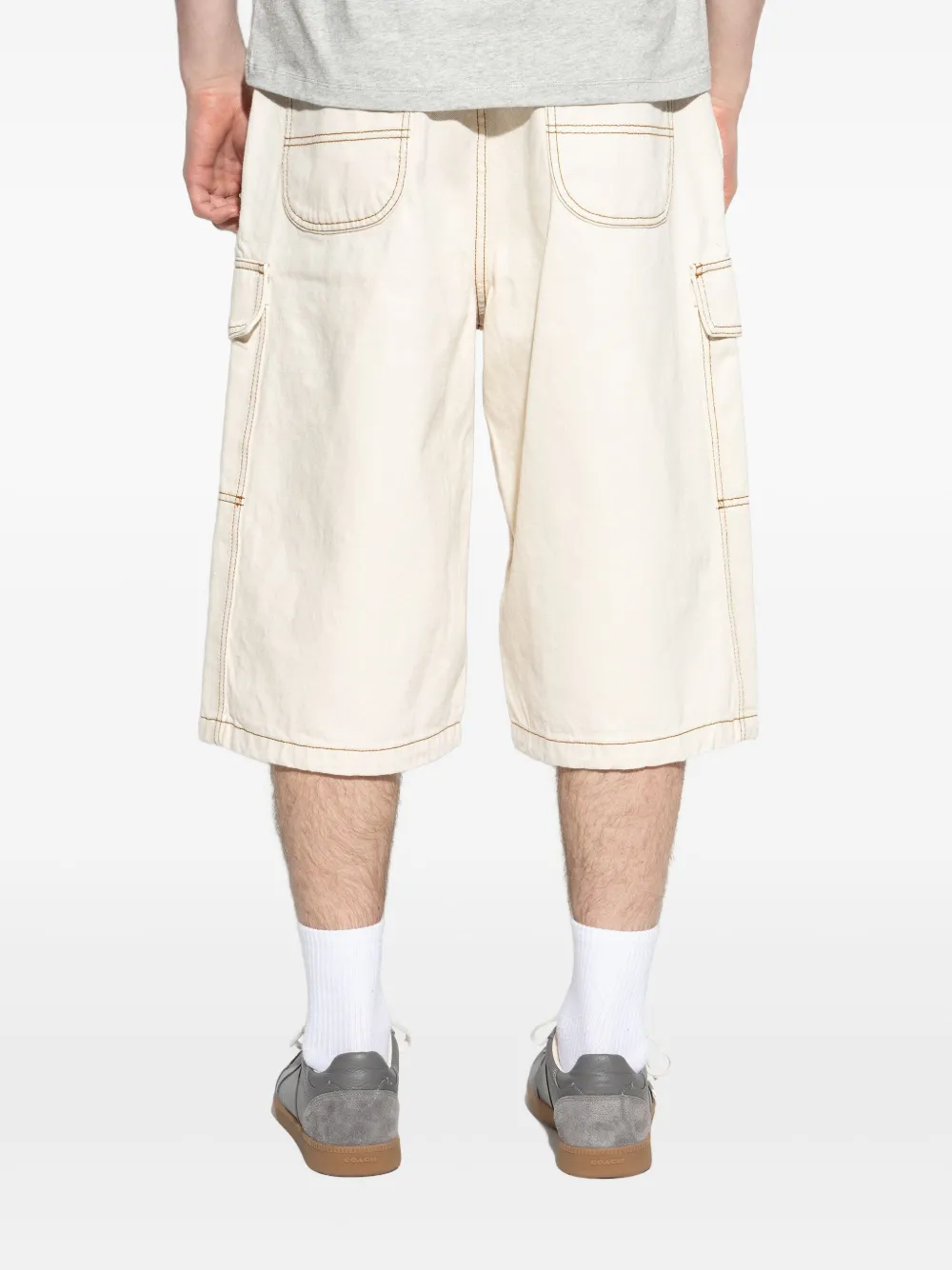 Shop Ami Alexandre Mattiussi Cotton Shorts In 白色