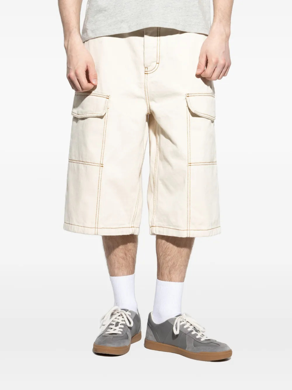 Shop Ami Alexandre Mattiussi Cotton Shorts In 白色