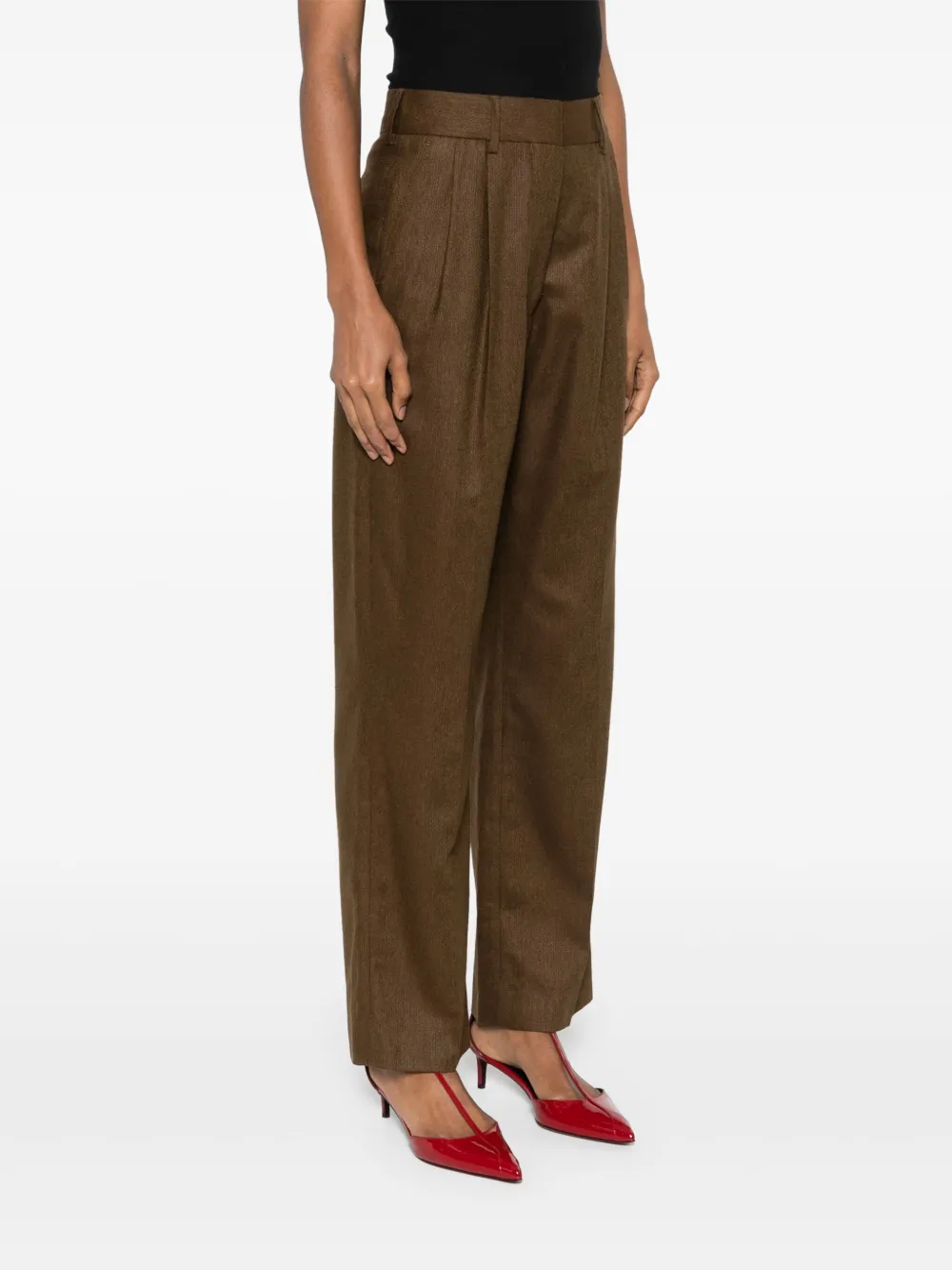 Blazé Milano Renard Fox Trousers In Brown