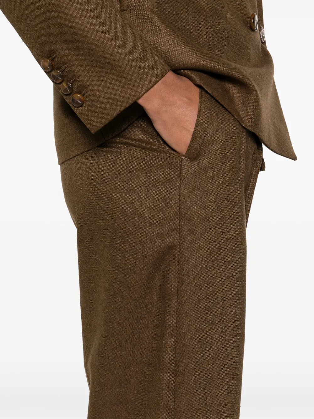Blazé Milano Renard Fox Trousers In Brown