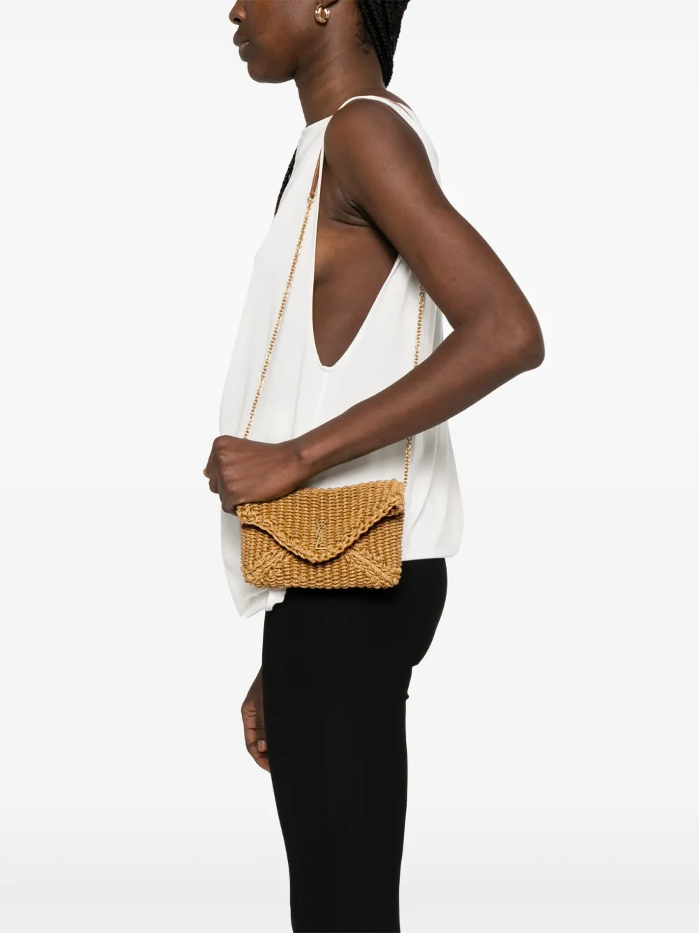 Saint Laurent Cassandre clutch Bruin