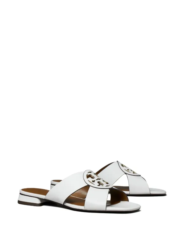 Tory Burch ホワイト フラットサンダル Tory Burch Miller フラットサンダル | ホワイト | FARFETCH JP