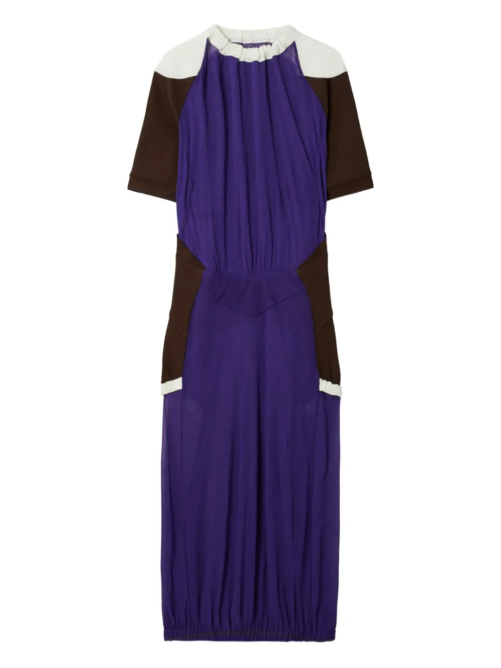 Tory Burch Midi-jurk met colourblocking Blauw