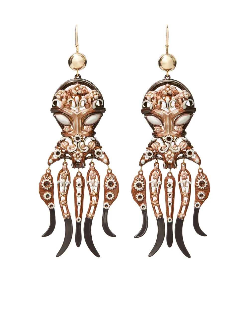 Tory Burch aretes Octopus | marrón | Image 1