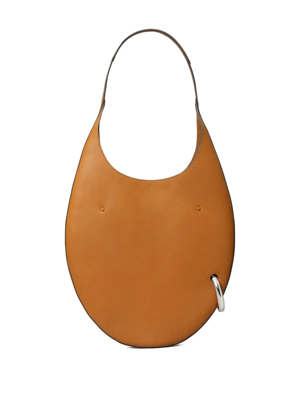 Tory Burch Sculptural leren schoudertas Bruin