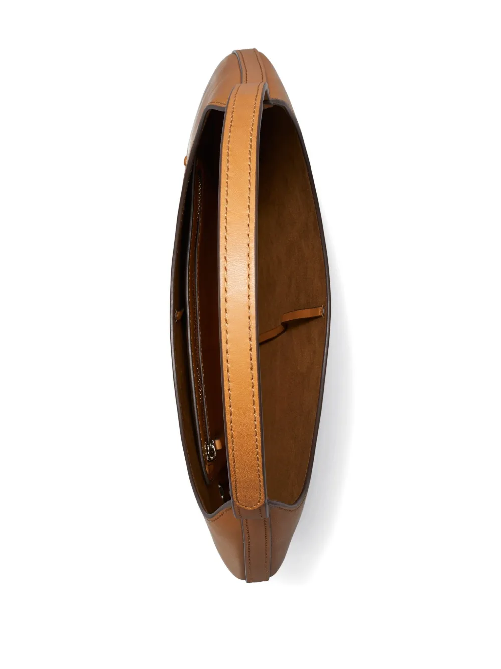 Tory Burch Sculptural leren schoudertas Bruin