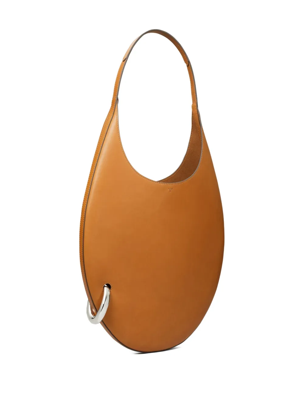 Tory Burch Sculptural leren schoudertas Bruin