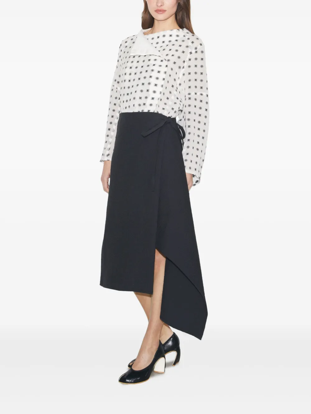 Tory Burch Wikkeltop met stippen - Wit