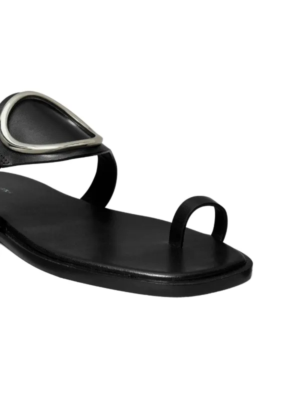 サンダル・ミュール Tory Burch Cap Toe Sandals - Tory Burch - Leather - Black Miller Patent Sandal: Women's Designer Sandals | Tory Burch
