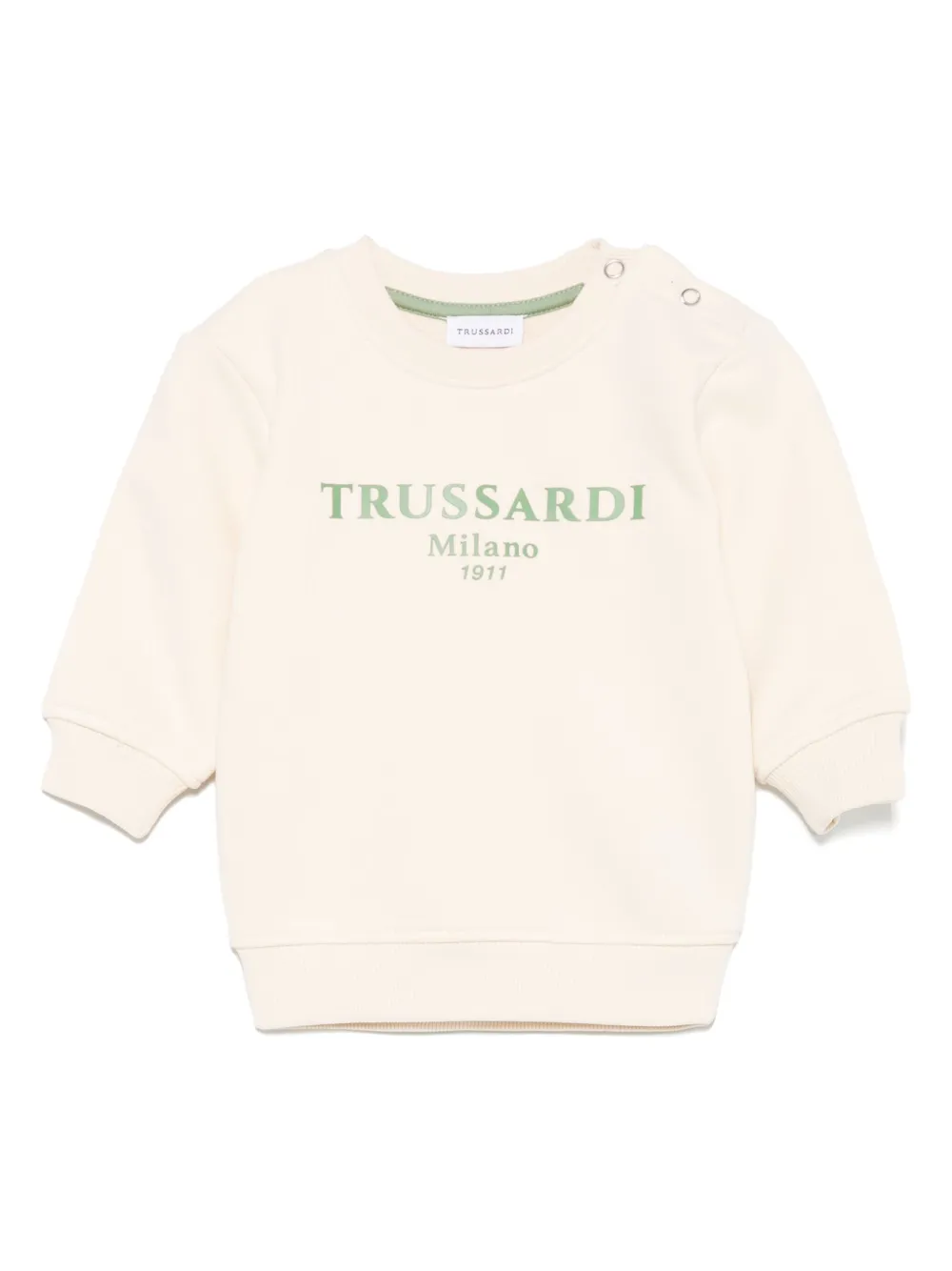 TRUSSARDI JUNIOR Felpa con stampa logo | toni neutri | Image 1