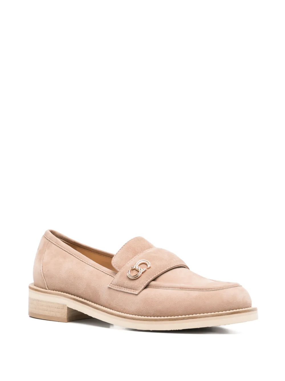 Casadei Loafers met logoplakkaat - Beige