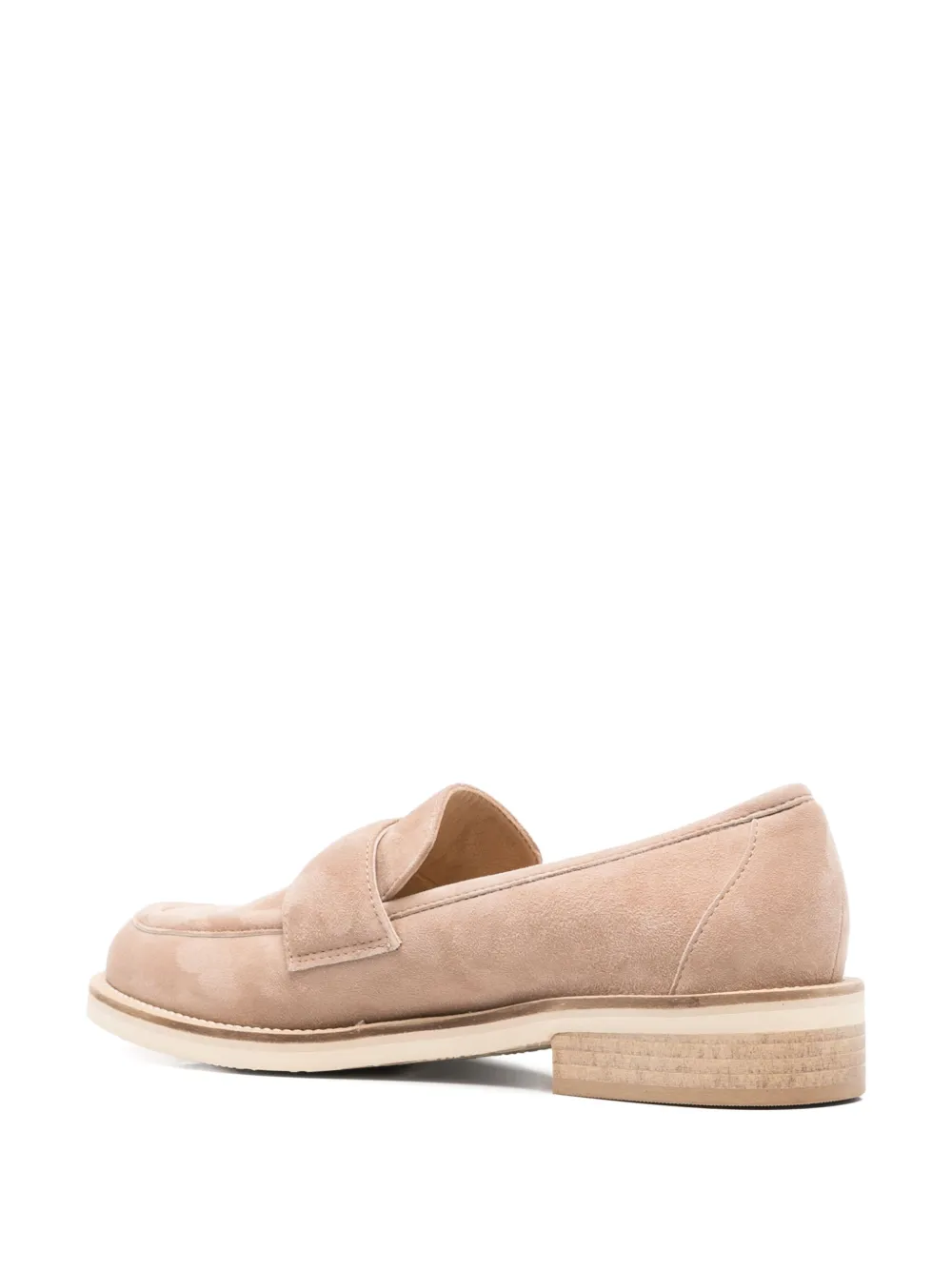 Casadei logo-plaque loafers Neutrals
