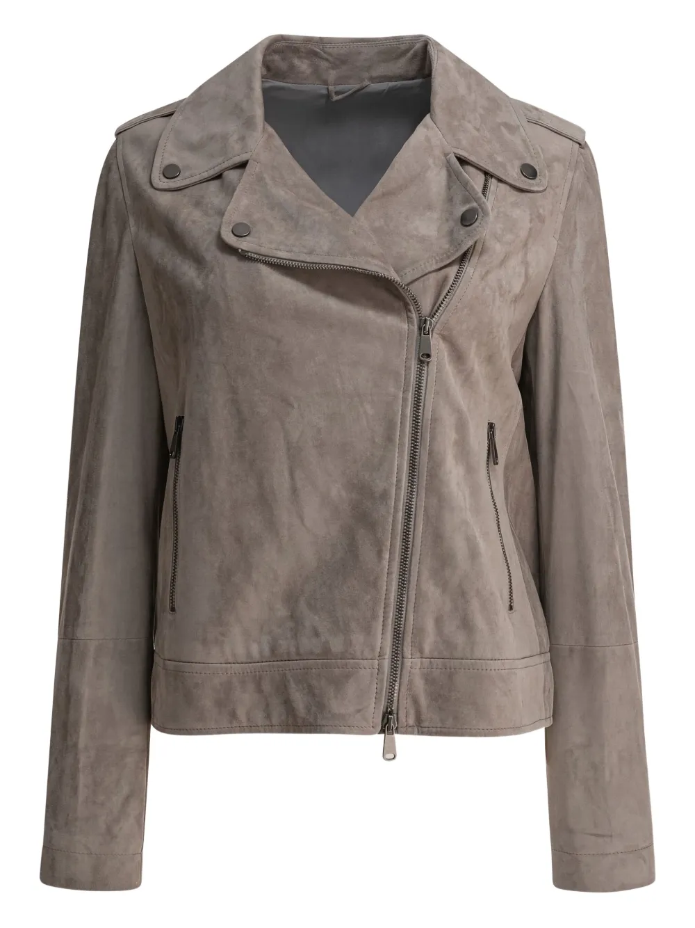 Brunello Cucinelli Suède jack Grijs