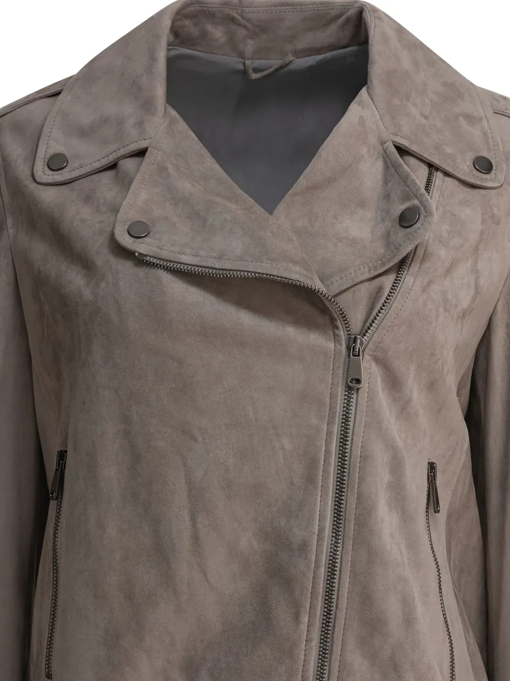 Brunello Cucinelli Suède jack Grijs