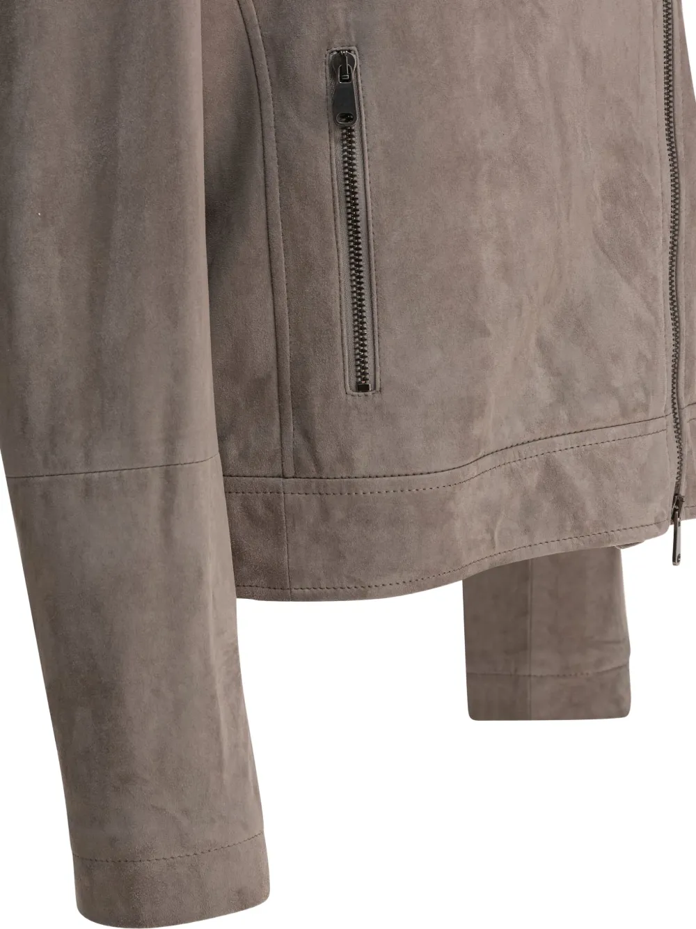 Brunello Cucinelli Suède jack Grijs