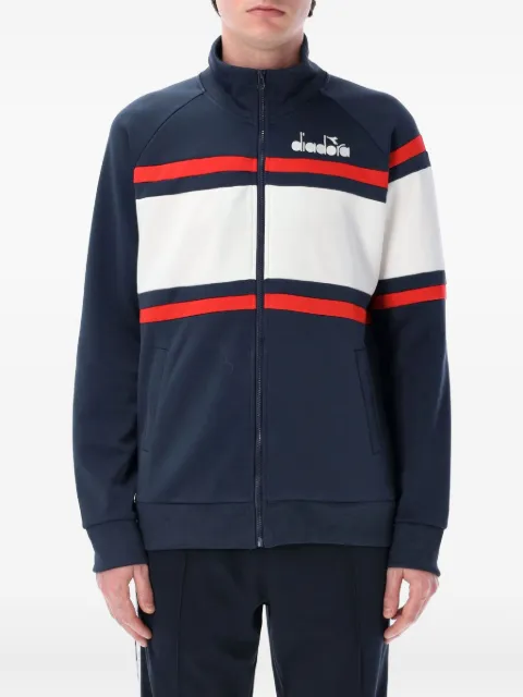 Diadora striped zip-up sweatshirt