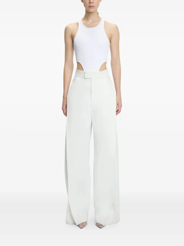 【関税込み】Victoria Beckham ボディスーツ Victoria Beckham ハイレッグ ボディスーツ | ホワイト