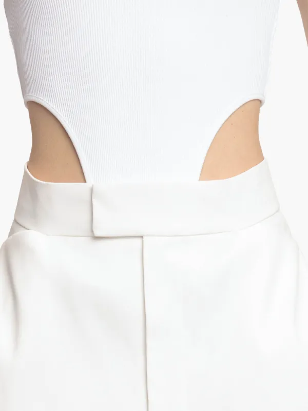 【関税込み】Victoria Beckham ボディスーツ Victoria Beckham リブ ボディスーツ | ブラック | FARFETCH JP