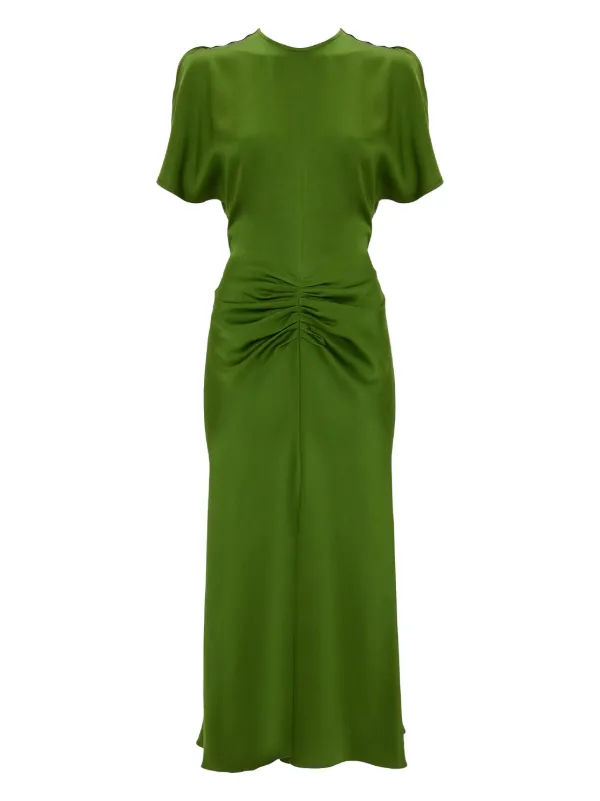 関税送料込Victoria Beckham Gathered Waist Dress Gathered Waist Midi Dress In Black | Designer Dresses