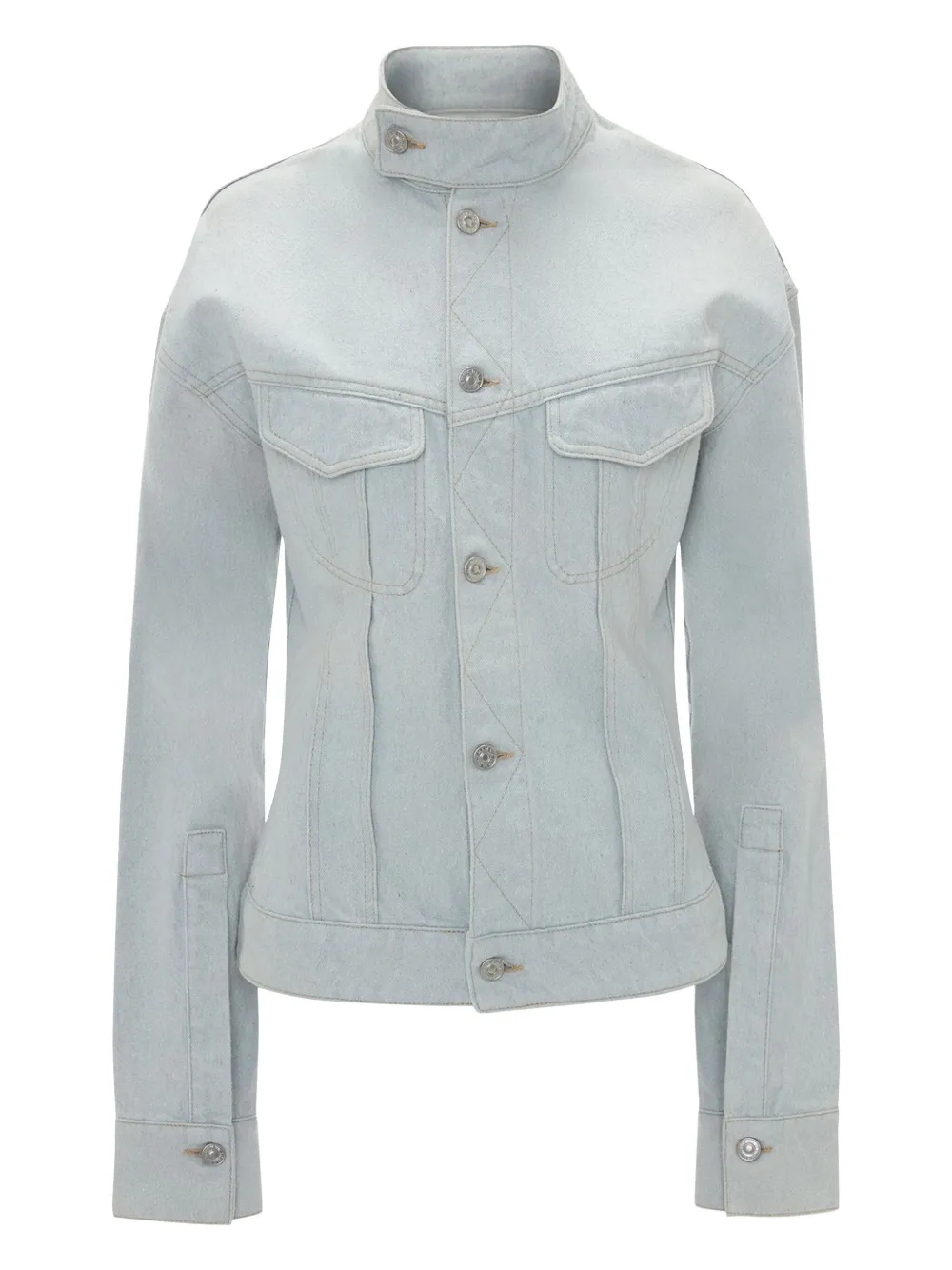 Victoria Beckham Sculptural denim jack Blauw