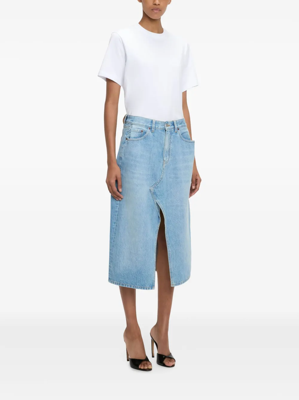 VICTORIA BECKHAM KICK DENIM SKIRT