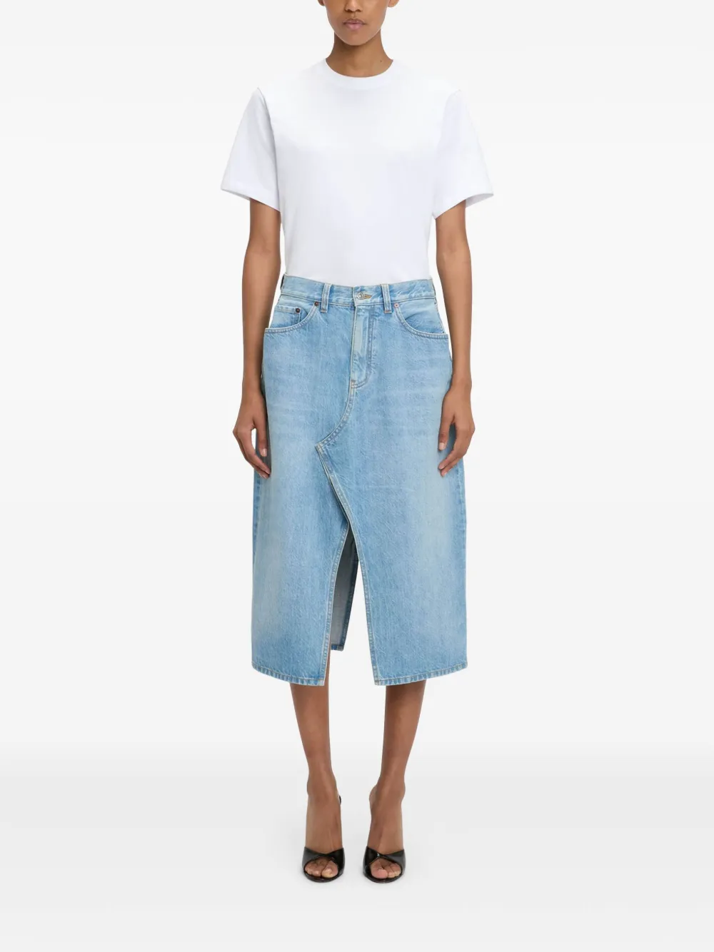 VICTORIA BECKHAM KICK DENIM SKIRT