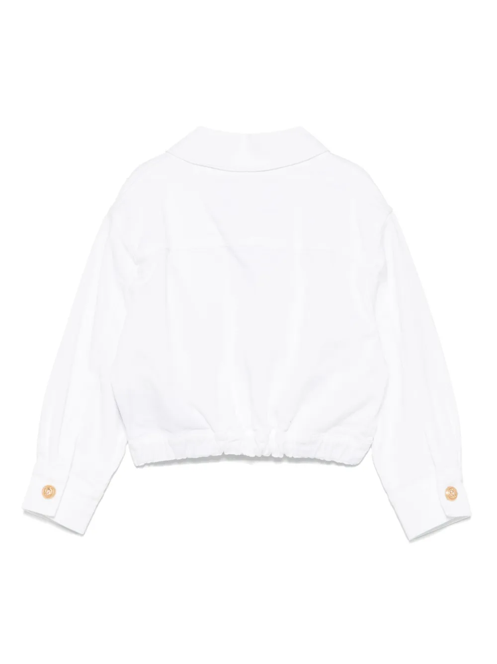 Shop Balmain Denim Jacket In White