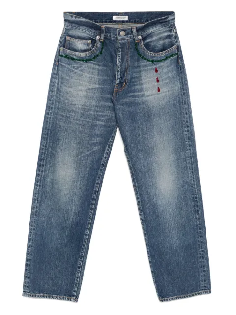 Undercover bead-embellished jeans