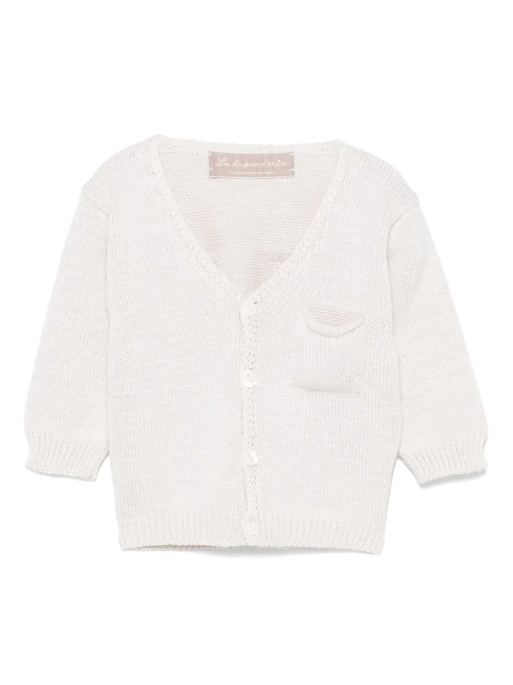 La Stupenderia V-neck cardigan | Neutrals | Image 1