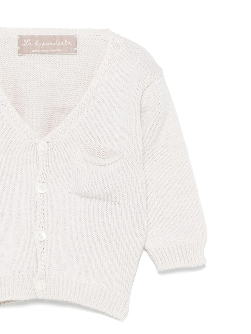 La Stupenderia Vest met V-hals Beige