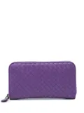 Bottega Veneta Pre-Owned 2012-2024 Leather Intrecciato Zip Around Wallet long wallets - Purple