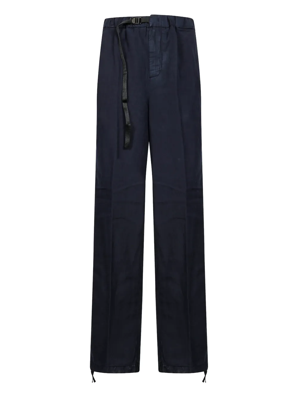 White Sand Cotton Trousers In Blue