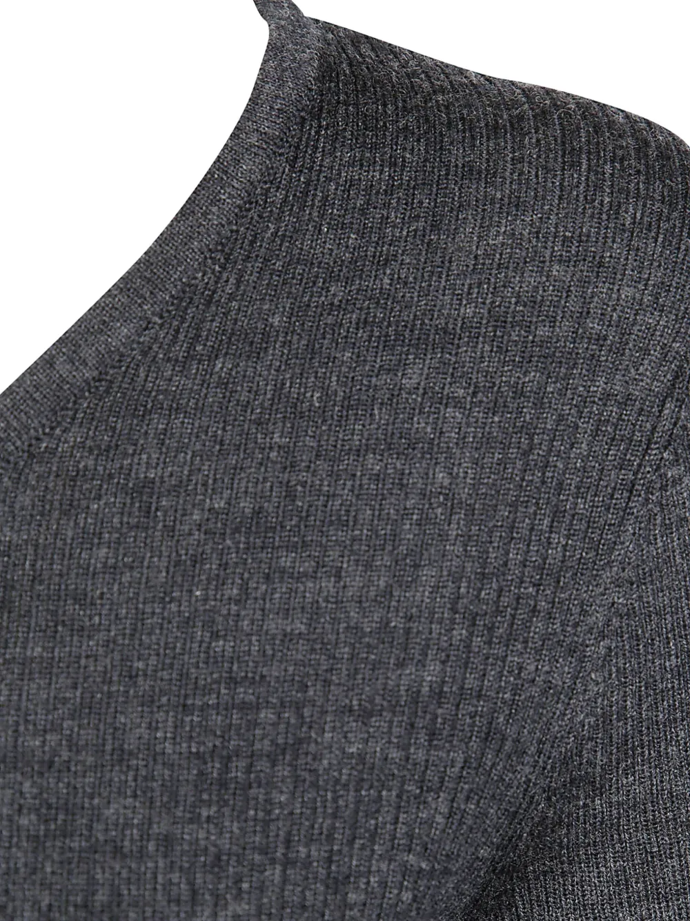 P.a.r.o.s.h Parosh Maglia Scollo Asimmetrico Costina In Grey