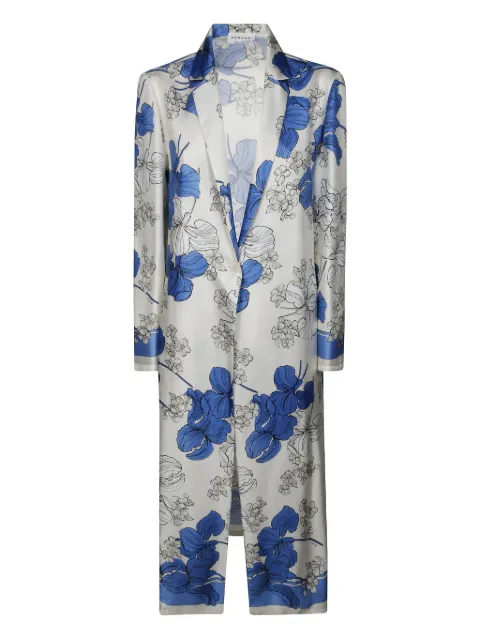 P.A.R.O.S.H. floral-print silk coat