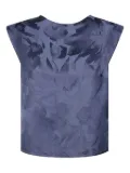 Incotex patterned-jacquard blouse - Blue