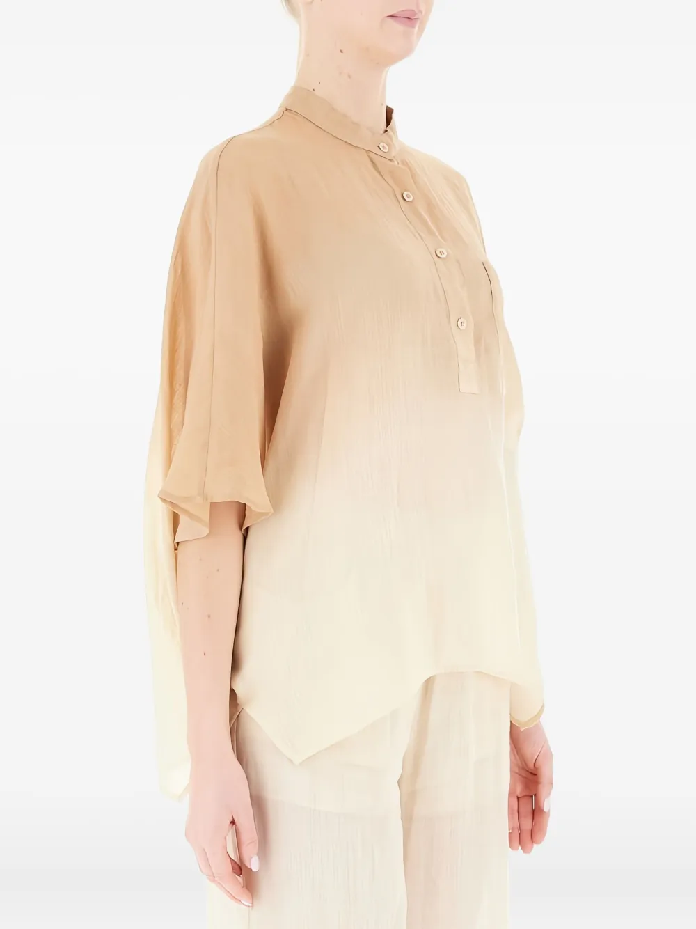Nude linen shirt - Beige