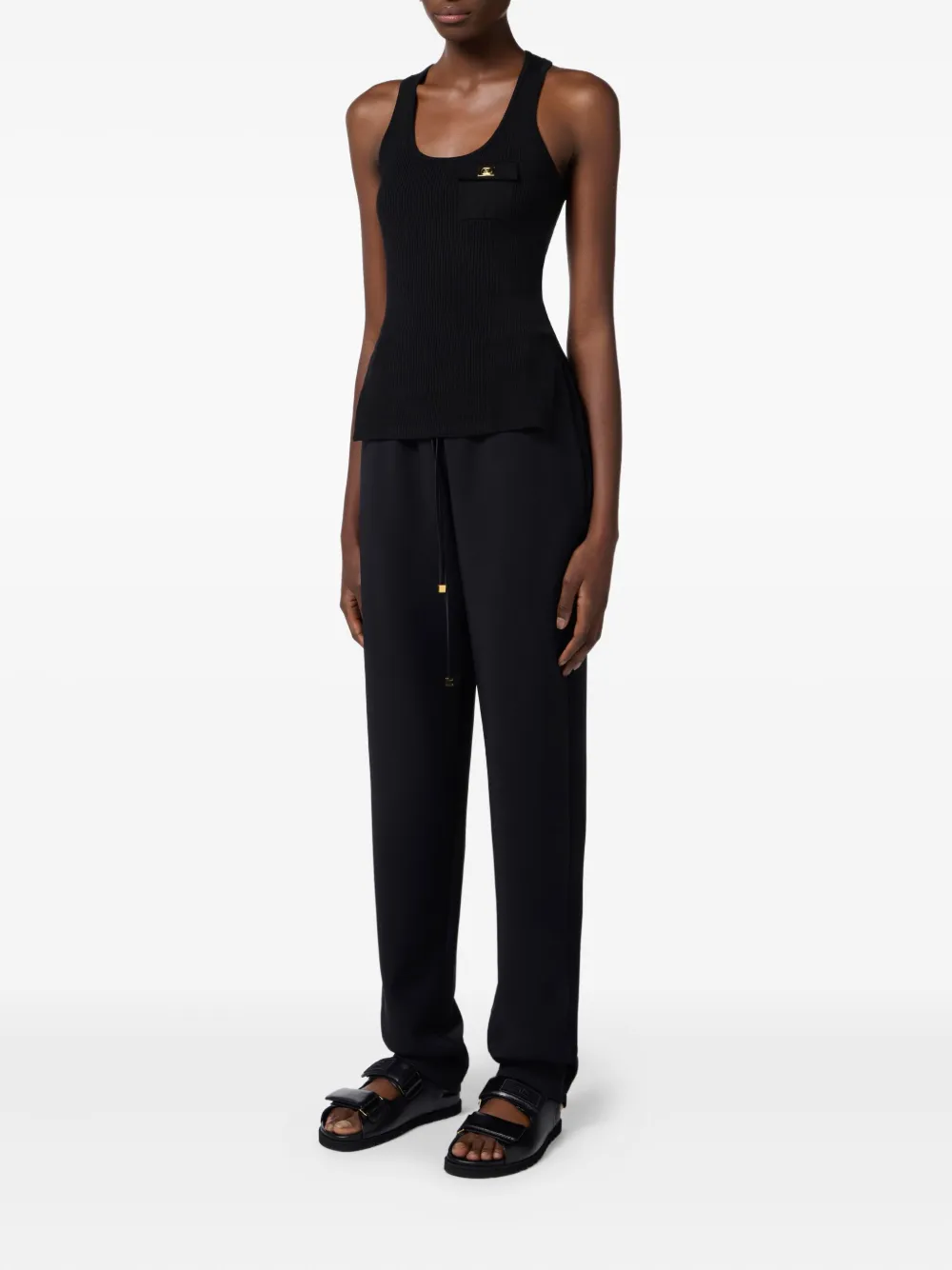 Elisabetta Franchi Straight broek Zwart