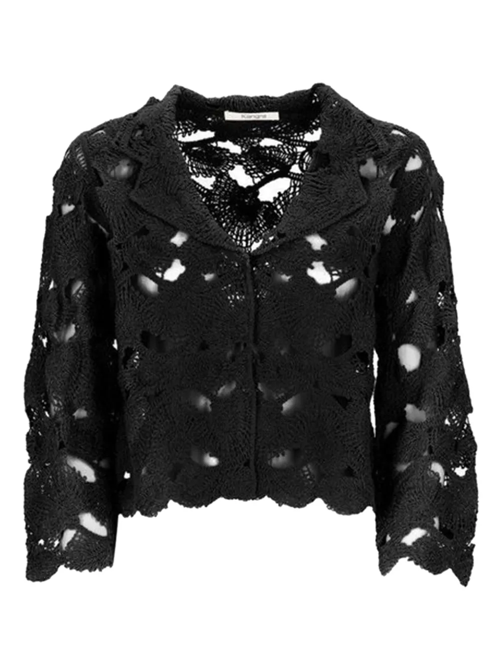 Kangra cardigan à effet usé | noir | Image 1