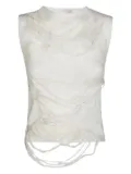MM6 Maison Margiela distressed tank top - White