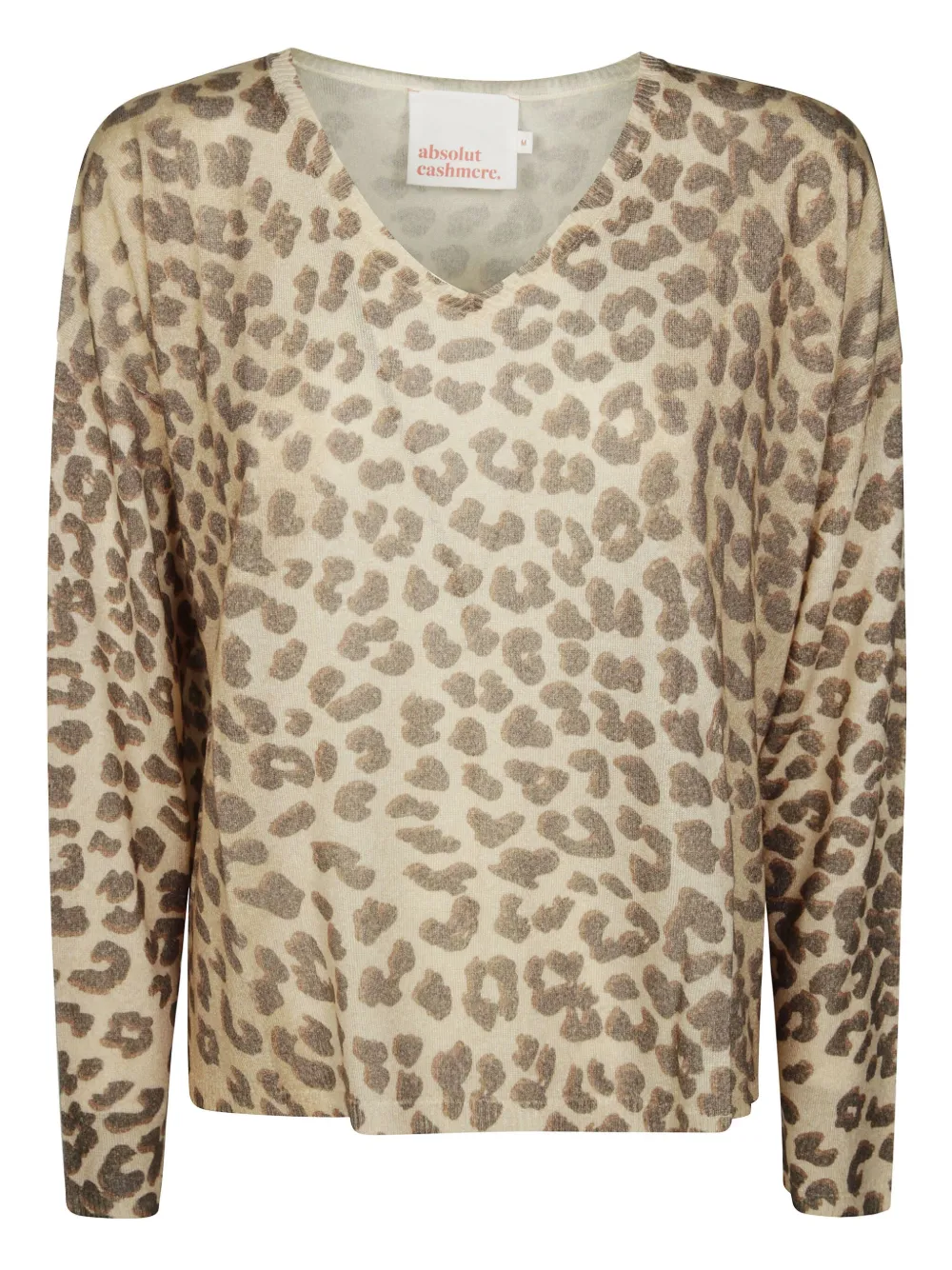 Absolut Cashmere Leopard-print Top In Brown