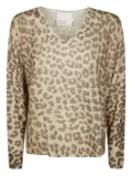 absolut cashmere leopard-print top - Brown