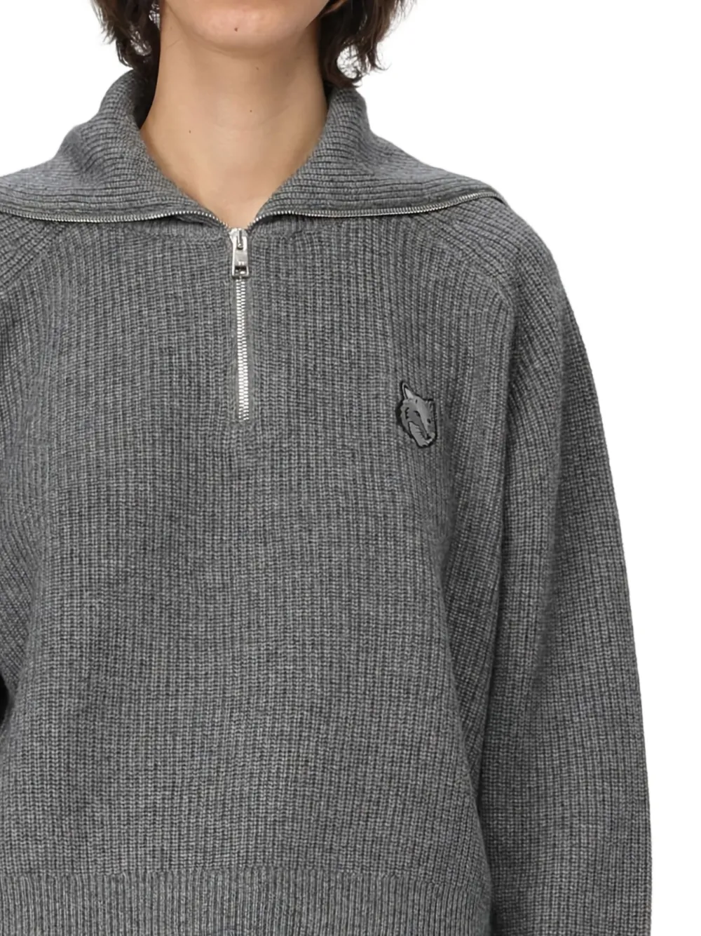 Maison Kitsuné Gebreide trui Grijs
