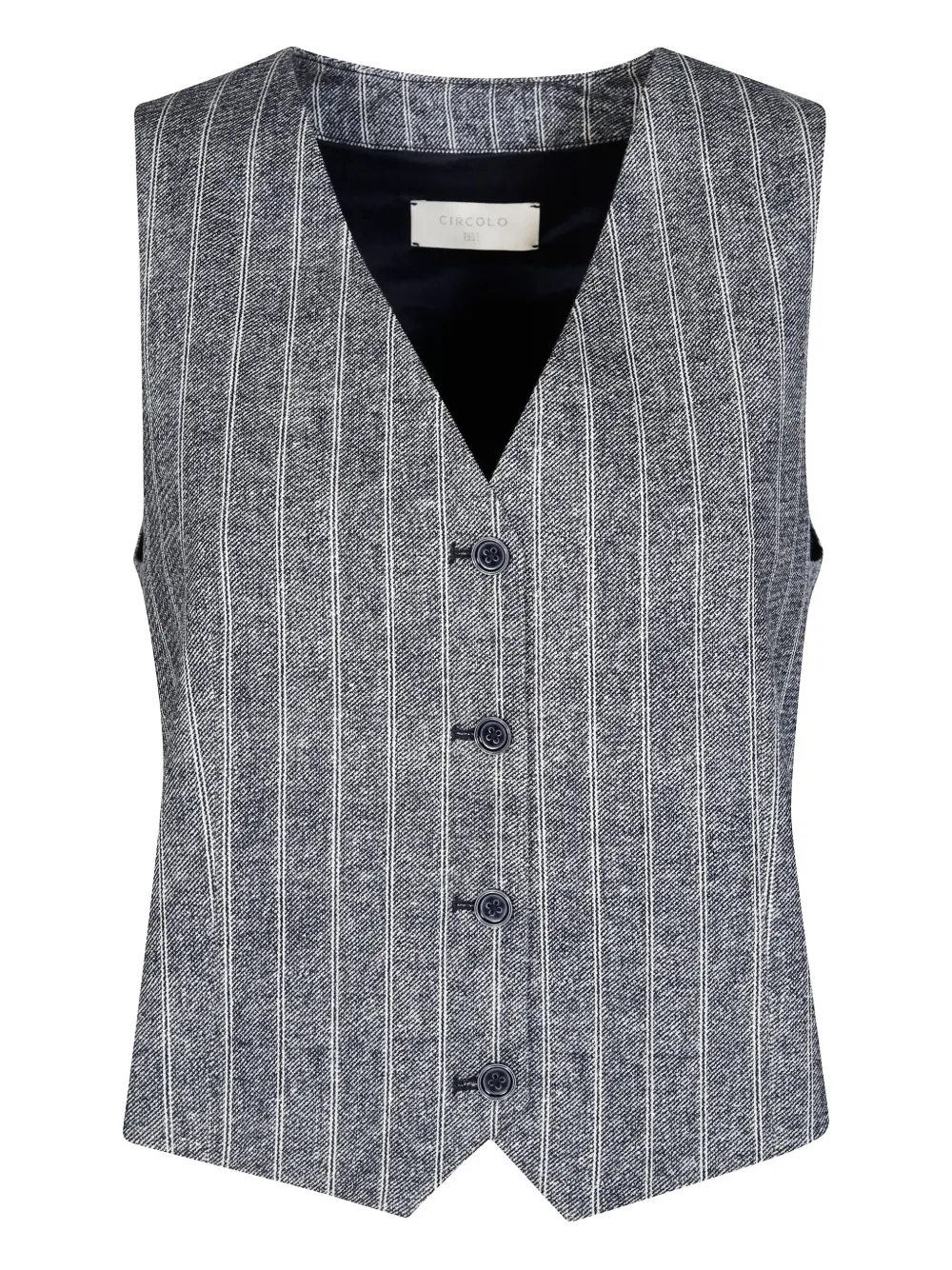 Circolo 1901 pinstriped waistcoat | Blue | Image 1