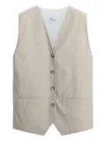 8pm checked waistcoat - Neutrals