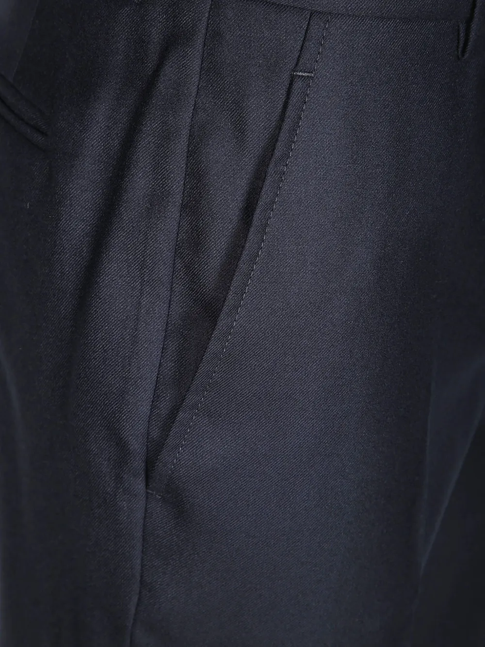 Incotex Wollen straight broek Blauw