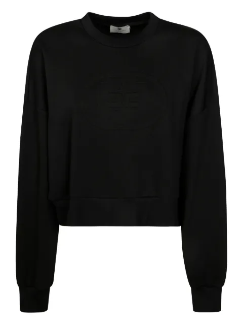 Elisabetta Franchi sudadera con logo en relieve