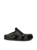 Ash leather sandals - Black