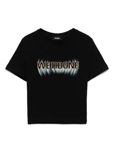 We11done Cropped-T-Shirt mit Logo